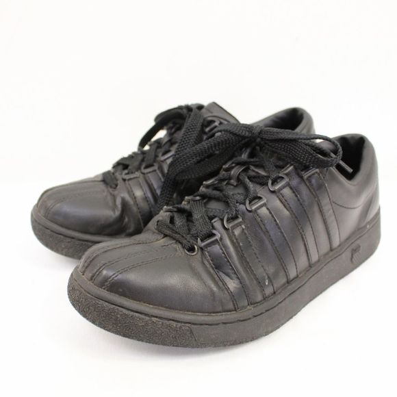 KSwiss Shoes Kswiss Classic Black Leather Tennis Shoes Poshmark